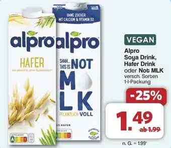 Famila Nord West Alpro Soya Drink, Hafer Drink oder Not MLK Angebot