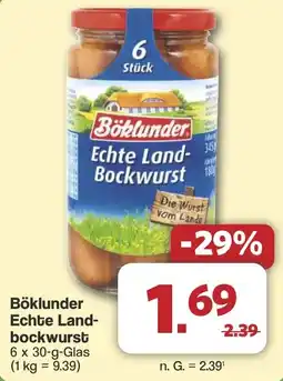 Famila Nord West Böklunder Echte Landbockwurst Angebot