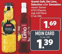 Famila Nord West Granini Saft, Die Limo, Selection oder Sensation Angebot