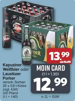 Famila Nord West Kapuziner Weißbier oder Lausitzer Porter Angebot