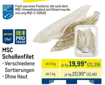METRO MSC Schollenfilet Angebot