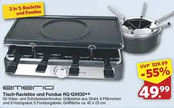 Famila Nord West emerio Tisch-Raclette und Fondue RG-124930 Angebot