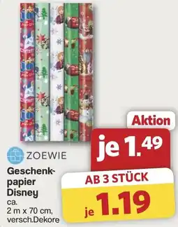 Famila Nord West Zoewie geschenk- papier disney Angebot