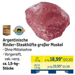 METRO METRO Premium Argentinische Rinder-Steakhüfte großer Muskel Angebot