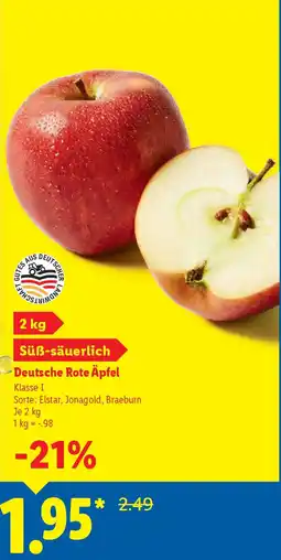 Lidl Deutsche Rote Äpfel Angebot
