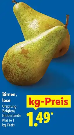 Lidl Birnen, lose Angebot