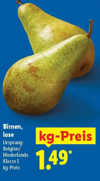 Lidl Birnen, lose Angebot