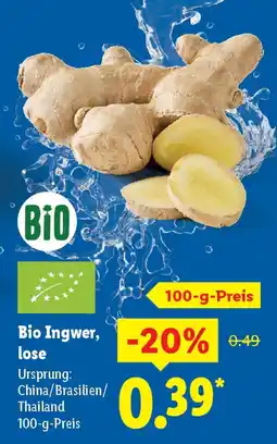 Lidl Bio Ingwer, - lose Angebot