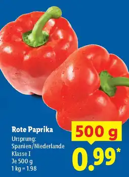Lidl Rote Paprika Angebot