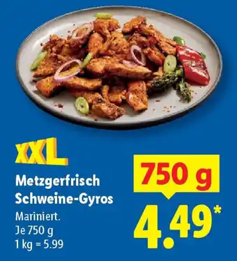 Lidl XXL Metzgerfrisch Schweine-GyroS Angebot
