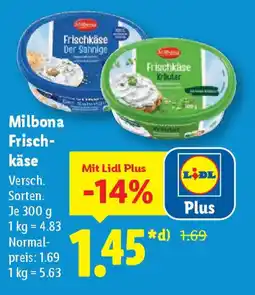 Lidl Milbona Frisch- käse Angebot
