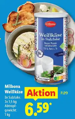 Lidl Milbona Weißkäse Angebot