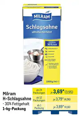 METRO Milram H-Schlagsahne Angebot