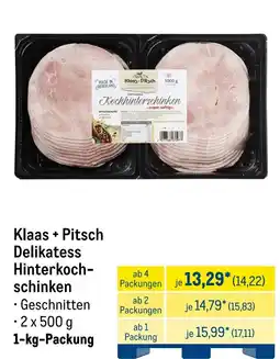 METRO Klaas + Pitsch Delikatess Hinterkochschinken Angebot
