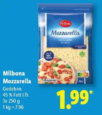 Lidl Milbond Mozzarella Angebot