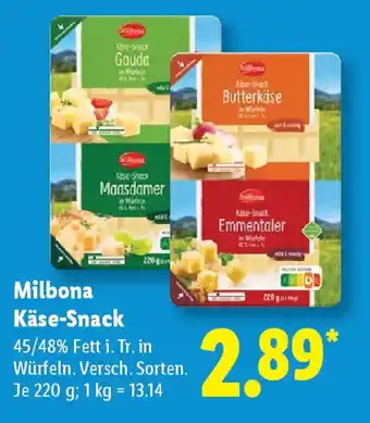 Lidl Milbona Käse-Snack Angebot