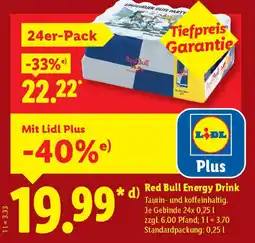 Lidl Red Bull Energy Drink 24er-Pack Angebot
