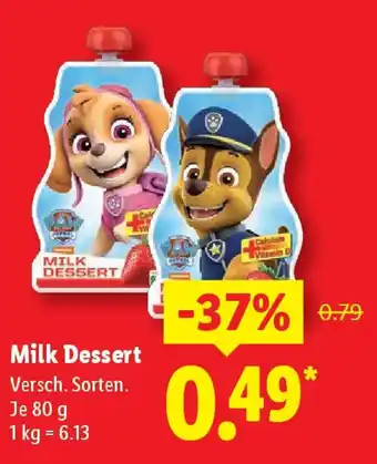 Lidl Milk Dessert Angebot
