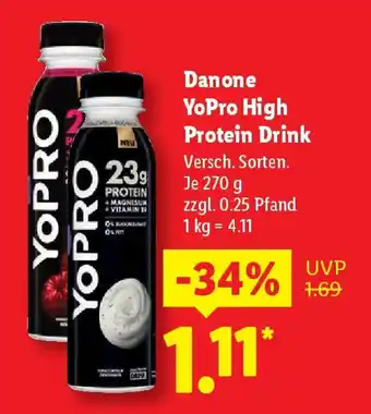 Lidl Danone YoPro High Protein Drink Angebot
