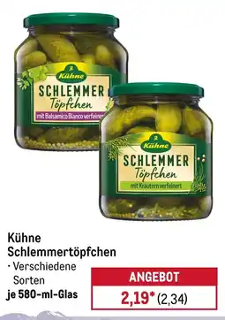 METRO Kühne Schlemmertöpfchen Angebot