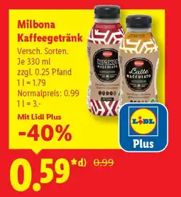 Lidl Milbona Kaffeegetränk Angebot