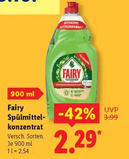 Lidl Fairy Spülmittel- konzentrat Angebot