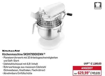 METRO KitchenAid Küchenmaschine 5KSM7990XEWH Angebot