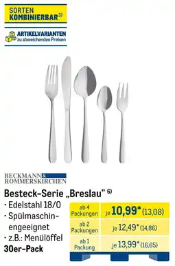 METRO BECKMANN & ROMMERSKIRCHEN Besteck-Serie „Breslau" Angebot
