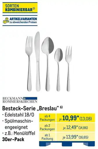 METRO BECKMANN & ROMMERSKIRCHEN Besteck-Serie „Breslau" Angebot