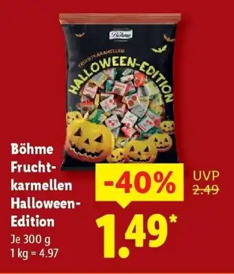 Lidl Böhme Frucht- karmellen Halloween- Edition Angebot