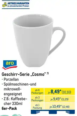 METRO aro Geschirr-Serie „Cosmo" Angebot