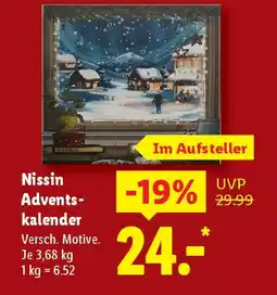Lidl Nissin Advents- kalender Angebot