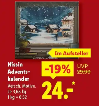 Lidl Nissin Advents- kalender Angebot