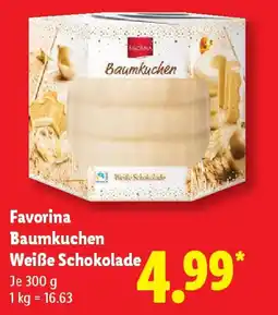 Lidl Favorina Baumkuchen Weiße Schokolade Angebot