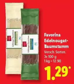 Lidl Favorina Edelnougat- Baumstamm Angebot