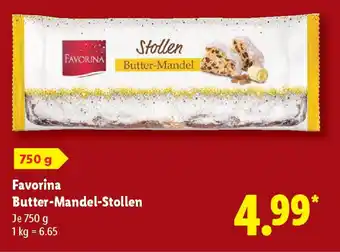Lidl Favorina Butter-Mandel-Stollen Angebot