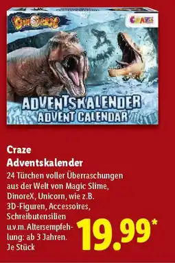Lidl Craze Adventskalender Angebot