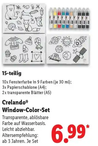 Lidl Crelando Window-Color-Set Angebot