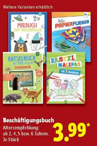 Lidl Beschäftigungsbuch Angebot