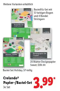 Lidl Crelando Papier-/Bastel-Set Angebot