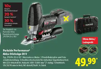 Lidl Parkside Performance Akku-Stichsäge 20 V Angebot