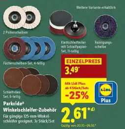 Lidl Parkside Winkelschleifer-Zubehör Angebot