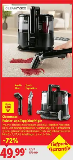 Lidl Cleanmaxx Polster- und Teppichreiniger Angebot