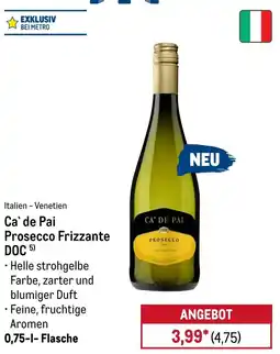 METRO Ca' de Pai Prosecco Frizzante DOC Angebot