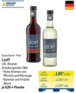 METRO Leoff Z.B.: Rivaner Grauburgunder QbA Angebot
