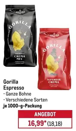 METRO Gorilla Espresso Angebot