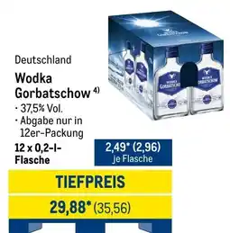METRO Wodka Gorbatschow Angebot