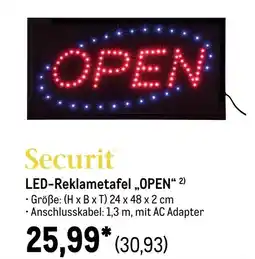 METRO Securit LED-Reklametafel „OPEN“ Angebot