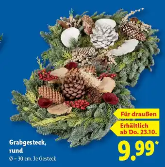 Lidl Grabgesteck, rund Angebot