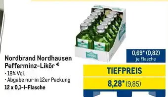 METRO Nordbrand Nordhausen Pefferminz-Likör Angebot